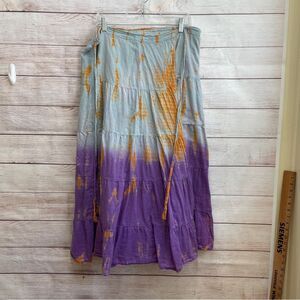 BHAG’S BOHO TIE DYE WRAP MAXI SKIRT